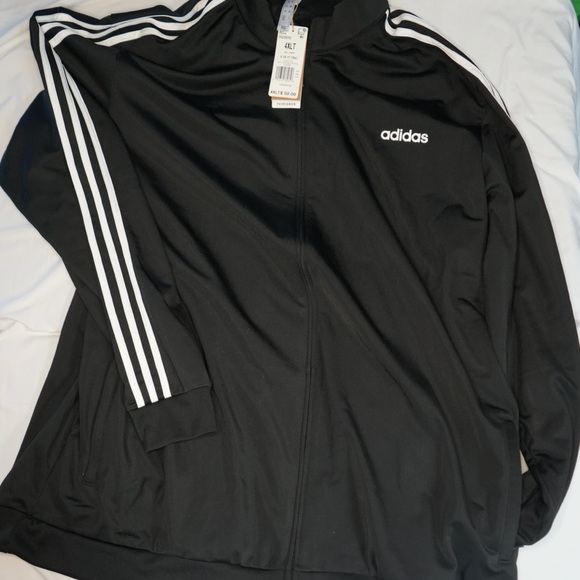 Adidas Black and White Striped Jacket - Picture 3 of 6